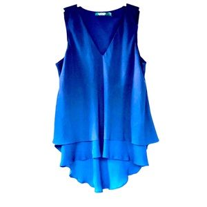 Ralph Lauren Blue Sleeveless Blouse
